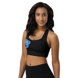 258 - NUCKLE UP bLUE - Longline Sports & Chill bra